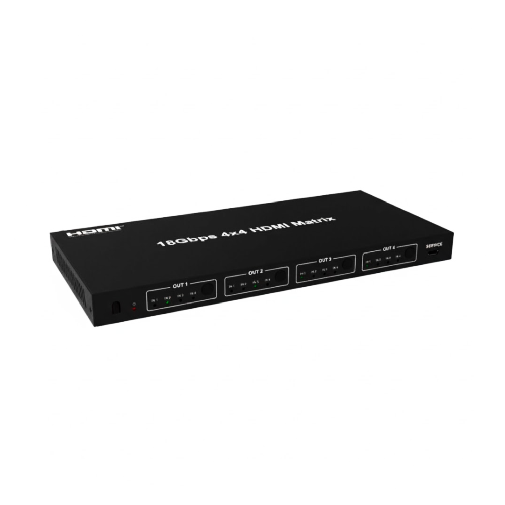 THD44MSP-4K60S Ultra HD 4x4 HDMI Matrix Switch 4K @60Hz With IR Remote