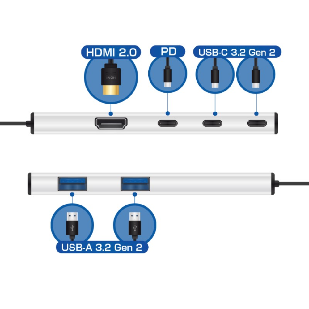 
<span>TCHD2A3CPD-4K60 MaxConnect 6-in-1 Type-C Hub, compatible with 4K60Hz</span>
 thumbnail 2