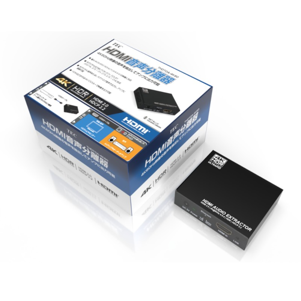
<span>THDTOA-4K60 HDR 4K60Hz Standard Pass-Through Compatible HDMI Audio Separator</span>
 thumbnail 4