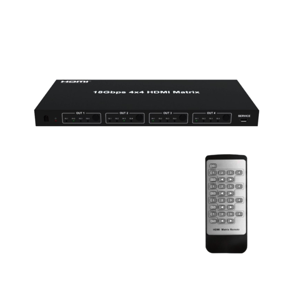 <span>THD44MSP-4K60S Ultra HD 4x4 HDMI Matrix Switch 4K @60Hz With IR Remote</span>
 thumbnail 4